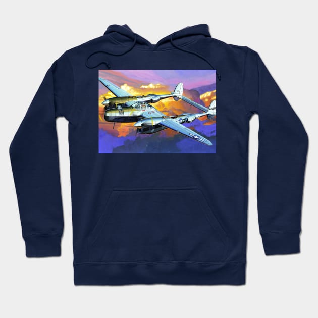 P38 Pathfinder Hoodie by Aircraft.Lover